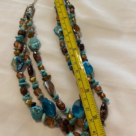 Necklace Turquoise and Brown - Picture 6 of 6